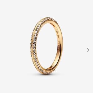 Pandora Me Gold Pave Cubic Z Diamond Stacksble  Ring